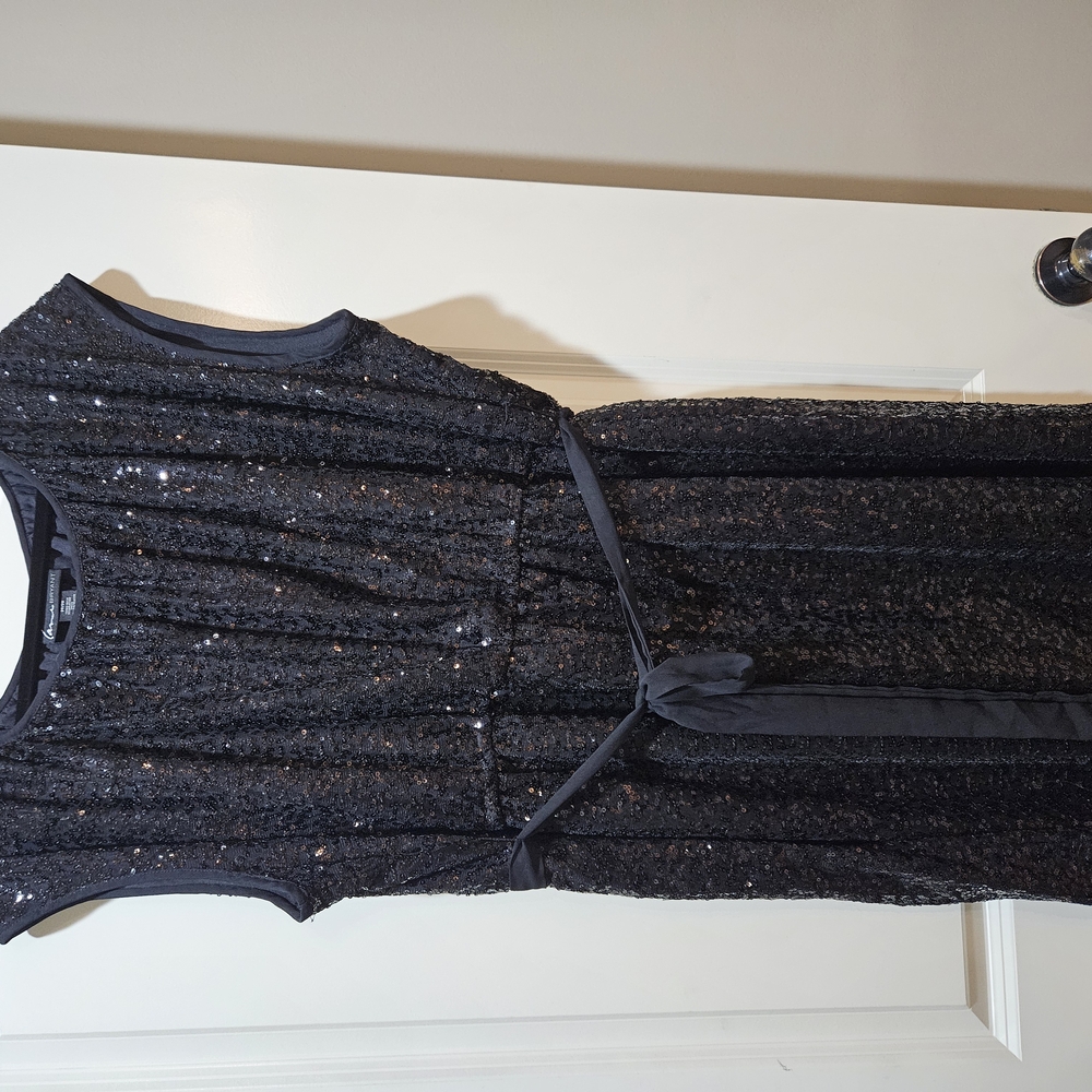 Lane Bryant Elegant Black Sequin Dress Size 26/28W